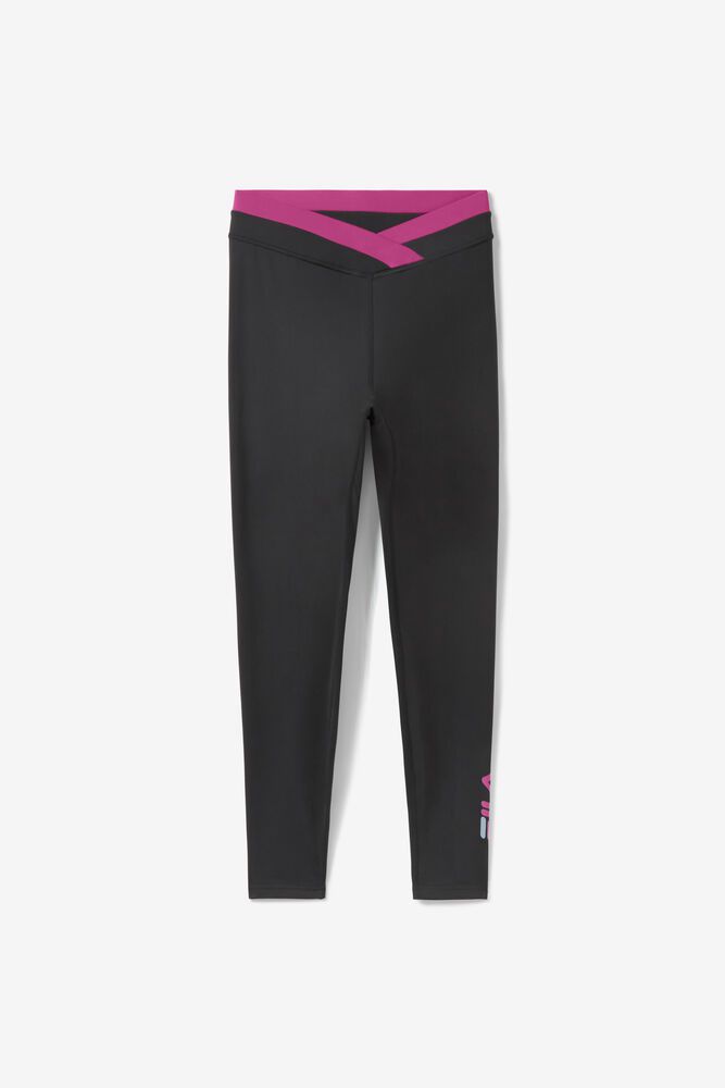 Pantaloni Fila Dama Negrii Peerless 7/8 Legging JZIF-50914